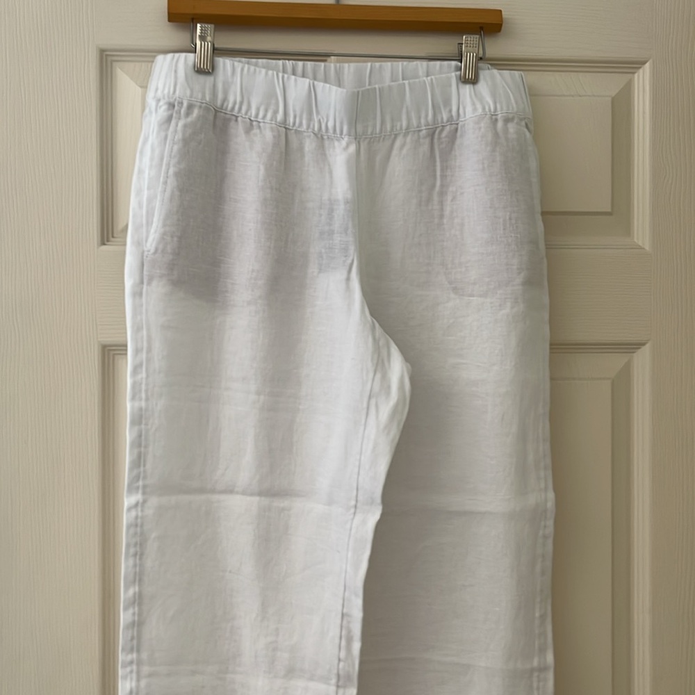 NWT J. Jill White Linen Pants, Size S